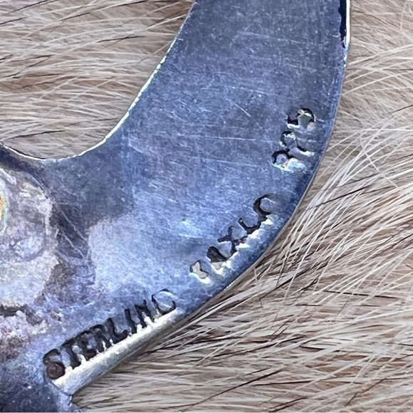 Vintage Taxco Mexico Sterling Silver Abalone Brooch Pin/ Pendant & Earrings Set - Picture 7 of 13